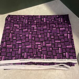 Cotton Quilting Fabric 44x54”Screen Print Irresistible Iris Ann Lauer -Benartex